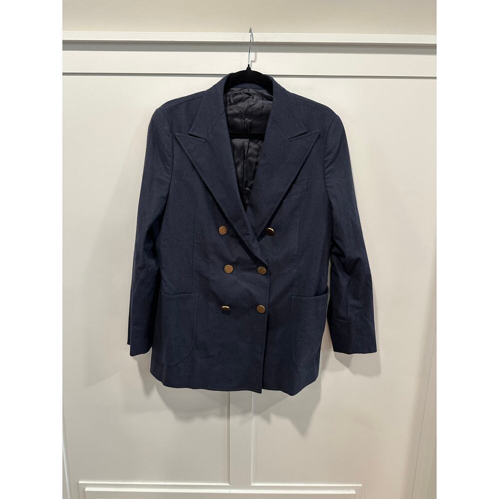 NWOT Fortela Wool Blend Double Breasted Jacket Blazer Size 40(S)